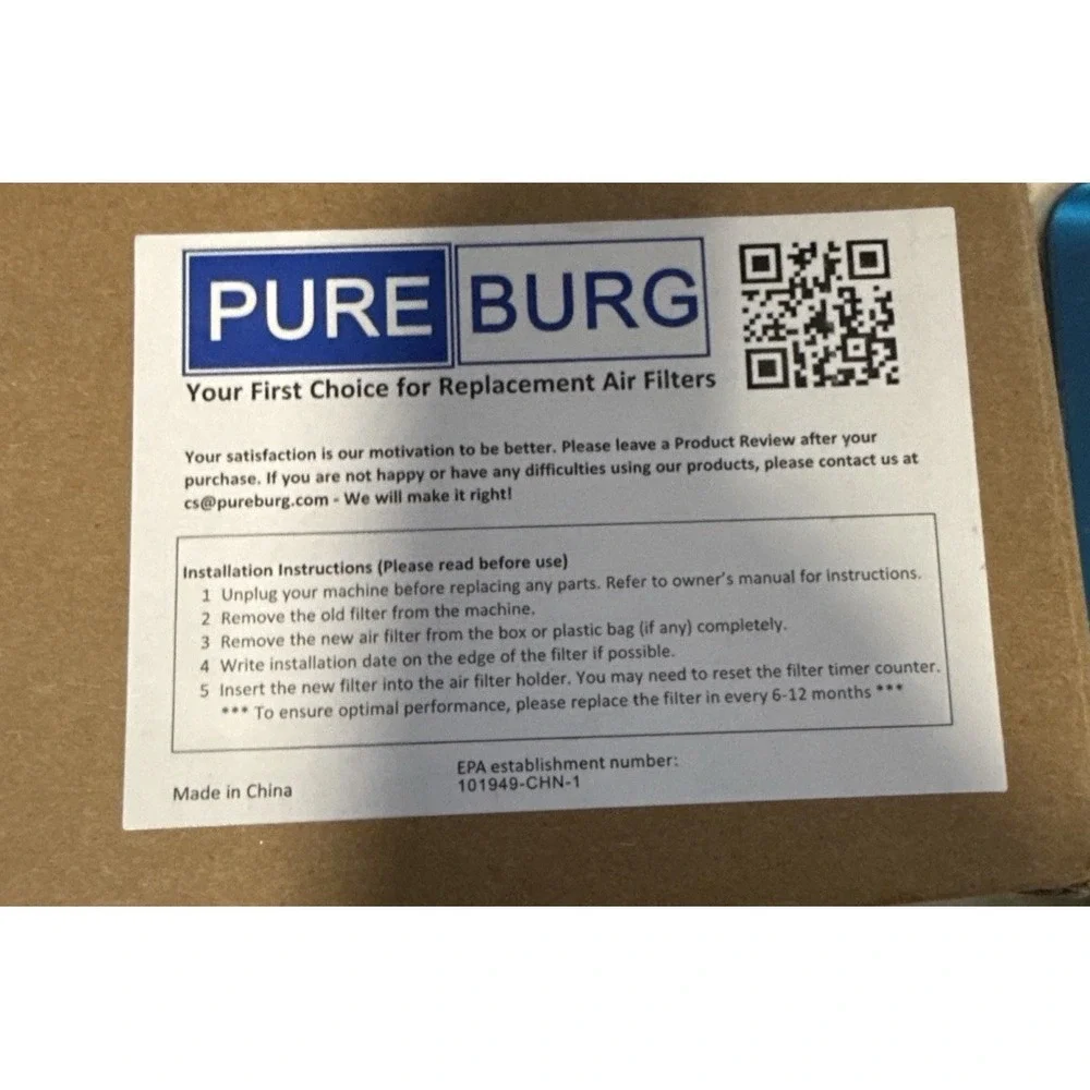 2 PUREBURG P100-RF Replacement Filters Compatible with Welov P100 P100 Pro Air